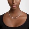 Matrix Tennis Necklace Round Cut, White, Rhodium Plated Matrix Tennis Necklace Round Cut, White, Rhodium Plated