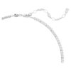 Matrix Y Necklace Mixed Cuts, White, Rhodium Plated