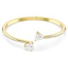 Mesmera Bangle Heart, White, Gold-Tone Plated
