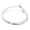 Mesmera Bangle Heart, White, Rhodium Plated