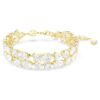 Mesmera Bracelet Mixed Cuts, White, Gold-Tone Plated Mesmera Bracelet Mixed Cuts, White, Gold-Tone Plated