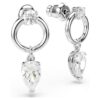 Mesmera Drop Earrings Mixed Cuts, White, Rhodium Plated