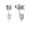 Mesmera Earring Jackets Mixed Cuts, Detachable, Blue, Rhodium Plated Mesmera Earring Jackets Mixed Cuts, Detachable, Blue, Rhodium Plated