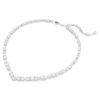 Mesmera Necklace Mixed Cuts, White, Rhodium Plated