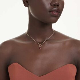 Mesmera Pendant Mixed Cuts, Red, Gold-Tone Plated