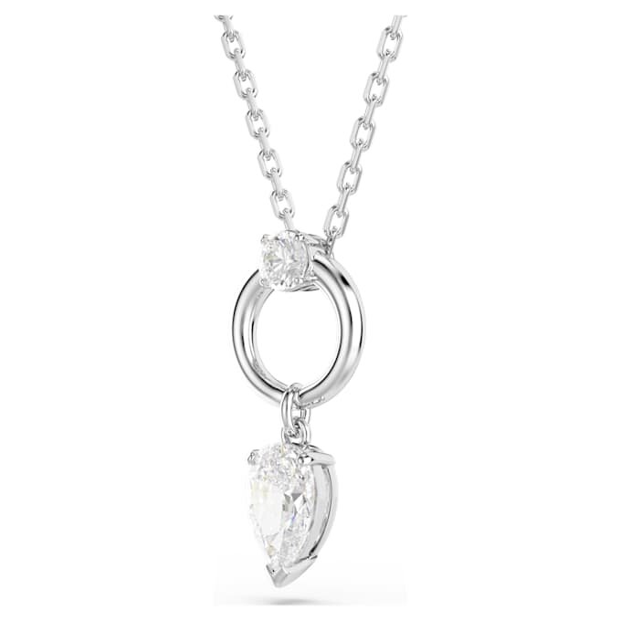 Mesmera Pendant Pear Cut, White, Rhodium Plated Mesmera Pendant Pear Cut, White, Rhodium Plated