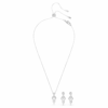 Mesmera Set Pear Cut, Round Cut, White, Rhodium Plated
