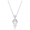 Mesmera Set Pear Cut, Round Cut, White, Rhodium Plated