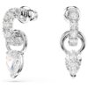 Mesmera Set Pear Cut, Round Cut, White, Rhodium Plated