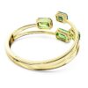 Millenia Bangle Octagon Cut, Green, Gold-Tone Plated