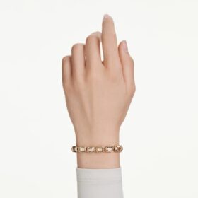 Millenia Bracelet Octagon Cut, Caramel, Gold-Tone Plated