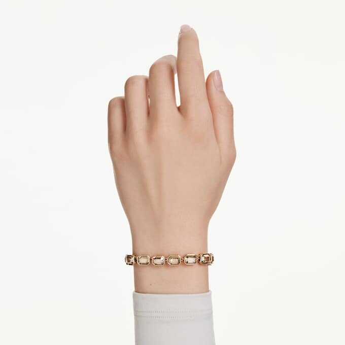 Millenia Bracelet Octagon Cut, Caramel, Gold-Tone Plated Millenia Bracelet Octagon Cut, Caramel, Gold-Tone Plated