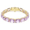 Millenia Bracelet Octagon Cut, Purple, Gold-Tone Plated Millenia Bracelet Octagon Cut, Purple, Gold-Tone Plated
