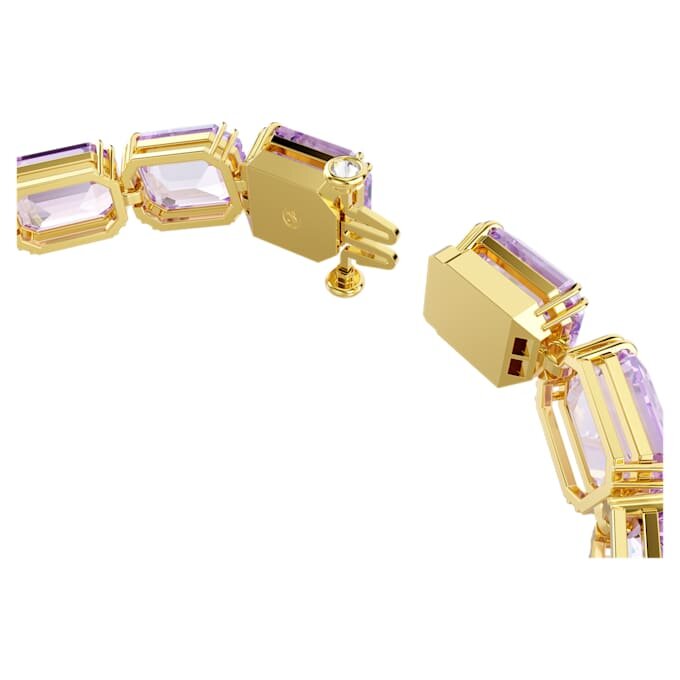 Millenia Bracelet Octagon Cut, Purple, Gold-Tone Plated Millenia Bracelet Octagon Cut, Purple, Gold-Tone Plated