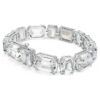 Millenia Bracelet Octagon Cut, White, Rhodium Plated Millenia Bracelet Octagon Cut, White, Rhodium Plated
