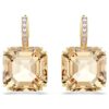 Millenia Drop Earrings Mixed Cuts, Caramel, Gold-Tone Plated