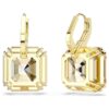Millenia Drop Earrings Mixed Cuts, Caramel, Gold-Tone Plated