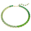 Millenia Necklace Octagon Cut, Color Gradient, Green, Gold-Tone Plated Millenia Necklace Octagon Cut, Color Gradient, Green, Gold-Tone Plated
