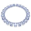 Millenia Necklace Oversized Crystals, Octagon Cut, Blue, Rhodium Plated Millenia Necklace Oversized Crystals, Octagon Cut, Blue, Rhodium Plated