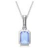 Millenia Pendant Octagon Cut, Blue, Rhodium Plated Millenia Pendant Octagon Cut, Blue, Rhodium Plated