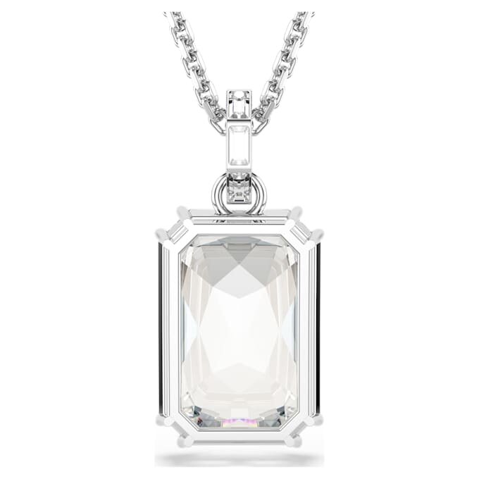 Millenia Pendant Octagon Cut, White, Rhodium Plated Millenia Pendant Octagon Cut, White, Rhodium Plated