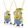 Minions James and Henry Set Pavé, Multicolored, Gold-Tone Plated Minions James and Henry Set Pavé, Multicolored, Gold-Tone Plated