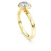 Octagon Bezel Ring Lab-Grown Diamonds 1.0 Ct Tw, Octagon Shape, 14K Yellow Gold