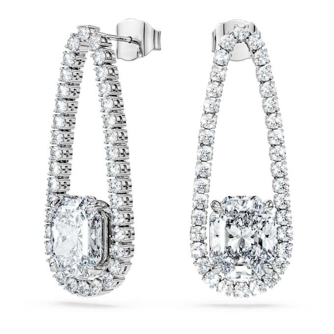 Octagon Tennis Earrings Lab-Grown Diamonds 7.95 Ct Tw, Mixed Shapes, 18K White Gold Octagon Tennis Earrings Lab-Grown Diamonds 7.95 Ct Tw, Mixed Shapes, 18K White Gold