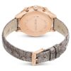 Octea Chrono Watch Swiss Made, Leather Strap, Gray, Rose Gold-Tone Finish