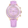Octea Chrono Watch Swiss Made, Leather Strap, Purple, Rose Gold-Tone Finish Octea Chrono Watch Swiss Made, Leather Strap, Purple, Rose Gold-Tone Finish