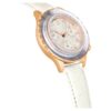 Octea Chrono Watch Swiss Made, Leather Strap, White, Rose Gold-Tone Finish