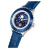 Octea Moon Watch Swiss Made, Moon, Leather Strap, Blue, Stainless Steel