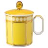 Signum Mug with Lid Porcelain, Yellow Signum Mug with Lid Porcelain, Yellow