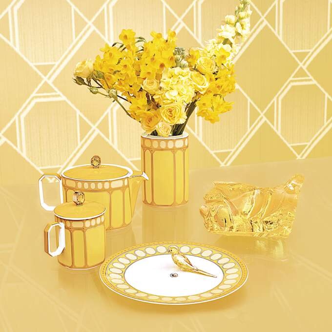 Signum Mug with Lid Porcelain, Yellow Signum Mug with Lid Porcelain, Yellow