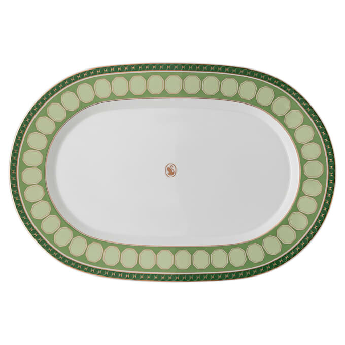 Signum Platter Plate Porcelain, Large, Green Signum Platter Plate Porcelain, Large, Green