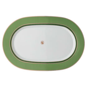 Signum Platter Plate Porcelain, Small, Green