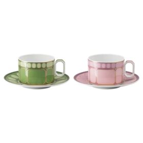 Signum Teacup Set Porcelain, Multicolored