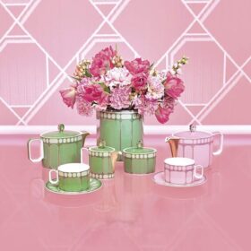 Signum Teacup with Saucer Porcelain, Green