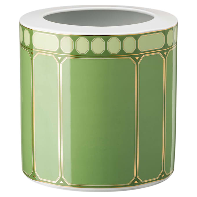 Signum Vase Porcelain, Wide, Green Signum Vase Porcelain, Wide, Green
