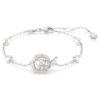Snake Bracelet Crystal Pearl, Mixed Cuts, Year of the Snake, White, Rhodium Plated Snake Bracelet Crystal Pearl, Mixed Cuts, Year of the Snake, White, Rhodium Plated