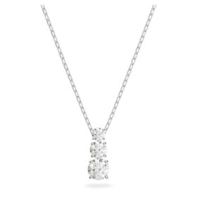 Stilla Attract Pendant Round Cut, White, Rhodium Plated Stilla Attract Pendant Round Cut, White, Rhodium Plated