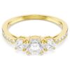 Stilla Attract Ring Round Cut, White, Gold-Tone Plated Stilla Attract Ring Round Cut, White, Gold-Tone Plated