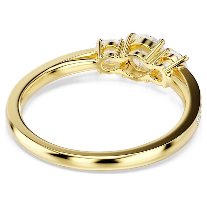 Stilla Attract Ring Round Cut, White, Gold-Tone Plated Stilla Attract Ring Round Cut, White, Gold-Tone Plated