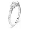 Stilla Attract Ring Round Cut, White, Silver-Tone Finish