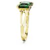 Stilla Cocktail Ring Rectangular Cut, Green, Gold-Tone Plated