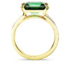 Stilla Cocktail Ring Rectangular Cut, Green, Gold-Tone Plated