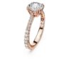 Stilla Cocktail Ring Round Cut, Pavé, White, Rose Gold-Tone Plated