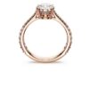 Stilla Cocktail Ring Round Cut, Pavé, White, Rose Gold-Tone Plated