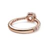 Stilla Cocktail Ring Round Cut, Pavé, White, Rose Gold-Tone Plated