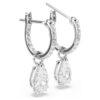 Stilla Drop Earrings Pear Cut, Round Cut, White, Rhodium Plated Stilla Drop Earrings Pear Cut, Round Cut, White, Rhodium Plated